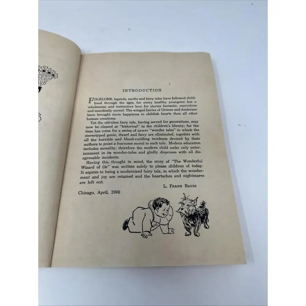 Baum, L. Frank. The Wizard of Oz  [1900] 1956 Rand McNally USA W.w. Denslow  VGC - Picture 4 of 7